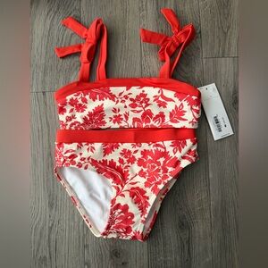Janie and Jack Red & White 2T Toddler Girl Bikini NEW